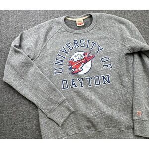 Dayton Flyers Mens XL Gray Homage Basketball Sweatshirt Crewneck Fleece Rudy